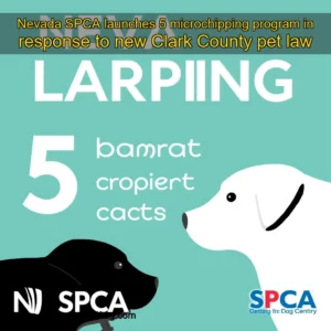 Artistic representation for Nevada SPCA launches 5 microchipping program in response to new Clark County pet law