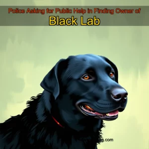 Artistic representation for Police Asking for Public Help in Finding Owner of Black Lab