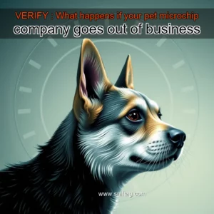 Artistic representation for VERIFY : What happens if your pet microchip company goes out of business