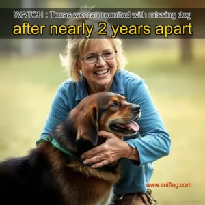 Artistic representation for WATCH : Texas woman reunited with missing dog after nearly 2 years apart